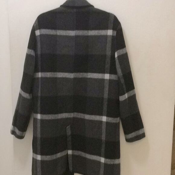 Zara Ladies Coat: black&Gray Size L-58% Polyester, 32% Wool - Picture 5 of 10